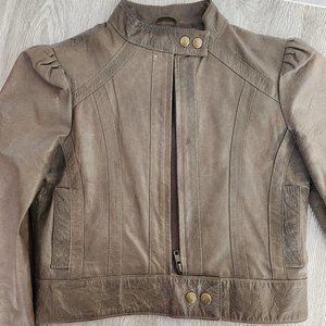 ARDEN B WOMEN'S GENUINE LEATHER JACKET - WITH NECK STRAP SIZE XS